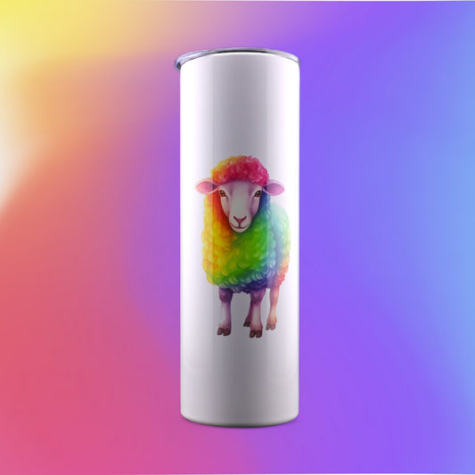 30 Oz "Rainbow Pride Sheep" Stainless-Steel Tumbler