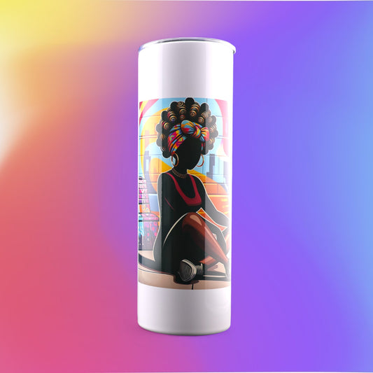 30 Oz African American Woman Stainless-Steel Tumbler