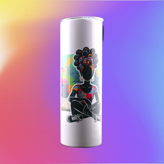 30 Oz African American Woman Stainless-Steel Tumbler