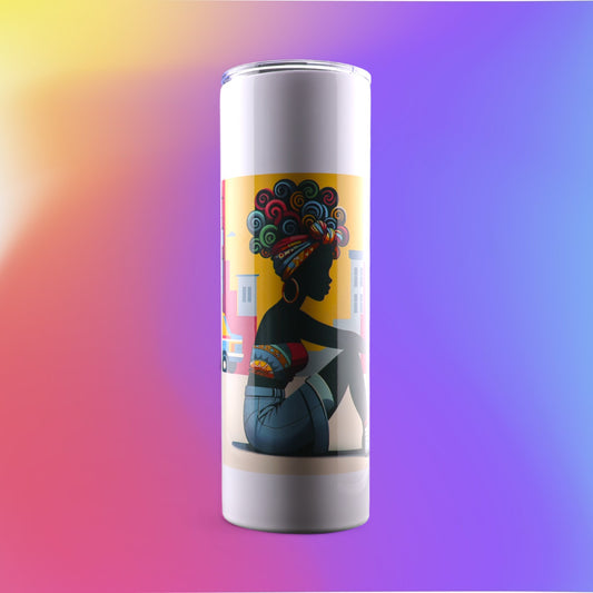 30 Oz African American Woman Stainless-Steel Tumbler