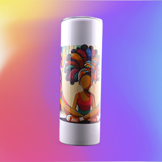 30 Oz African American Woman Stainless-Steel Tumbler