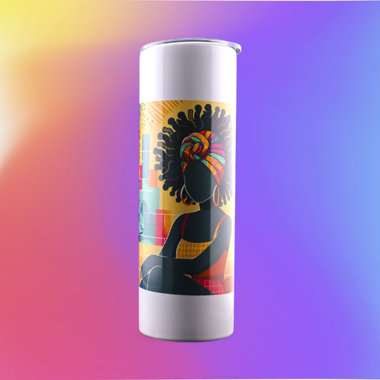 30 Oz African American Woman Stainless-Steel Tumbler