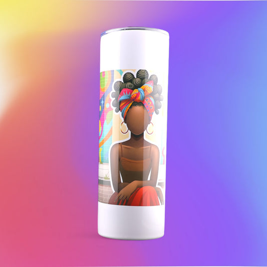 30 Oz African American Woman Stainless-Steel Tumbler