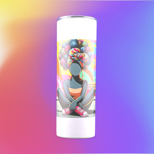 30 Oz African American Woman Stainless-Steel Tumbler