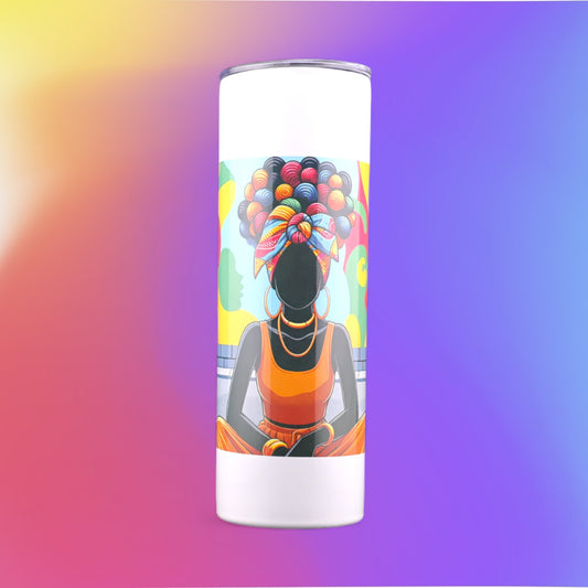 30 Oz African American Woman Stainless-Steel Tumbler