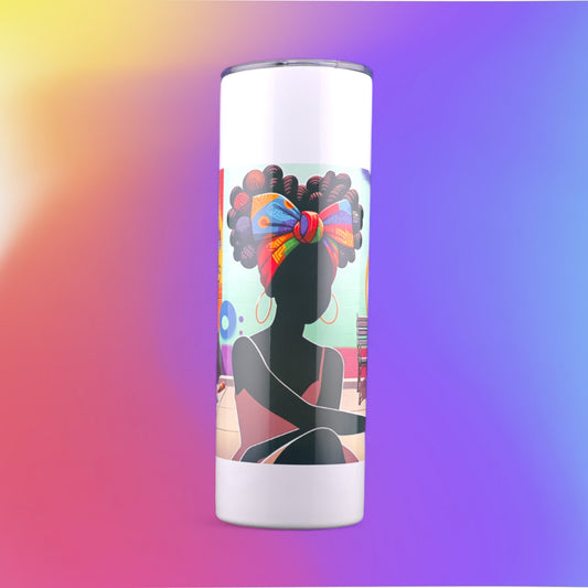 30 Oz African American Woman Stainless-Steel Tumbler