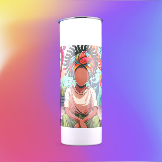 30 Oz African American Woman Stainless-Steel Tumbler