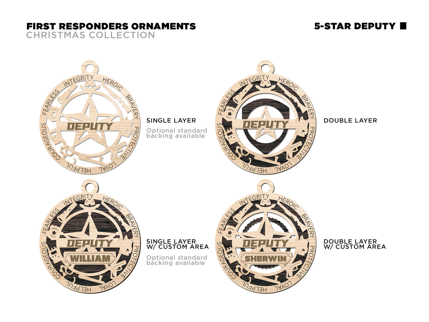 First Responder: Sherrif and Deputy Ornaments