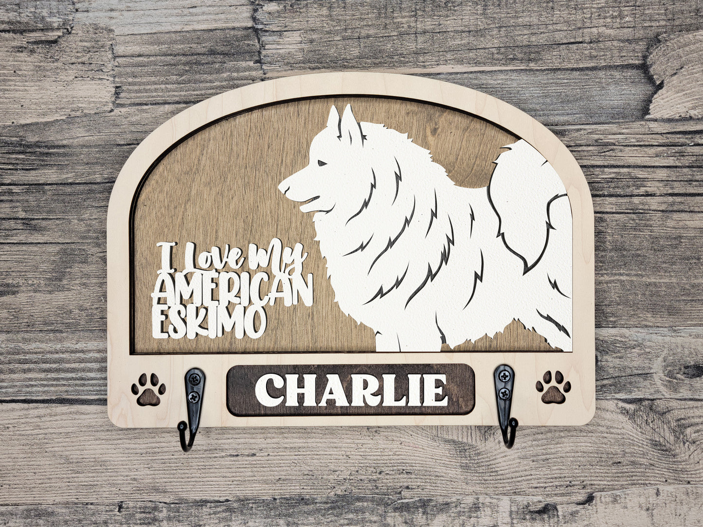 American Eskimo Leash Holder