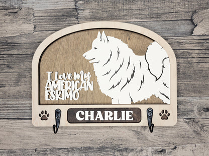 American Eskimo Leash Holder
