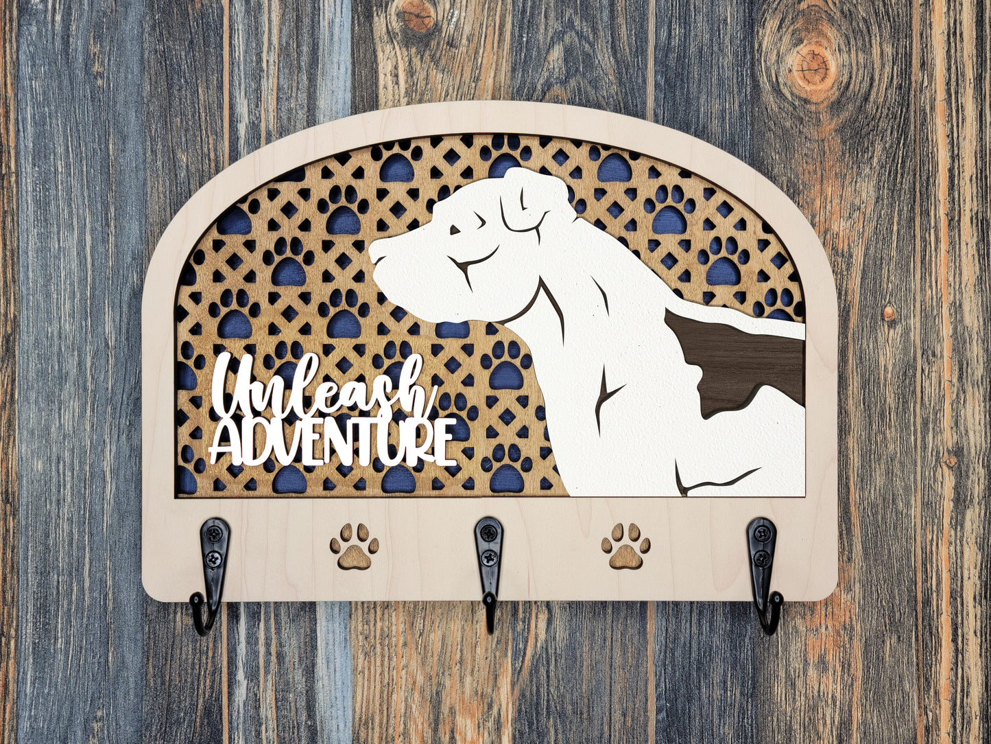 American Pitbull Terrier Natural Leash Holder