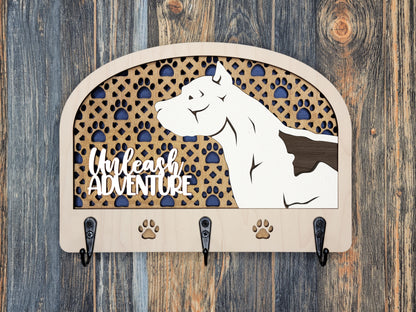 American Pitbull Terrier Cropped Leash Holder