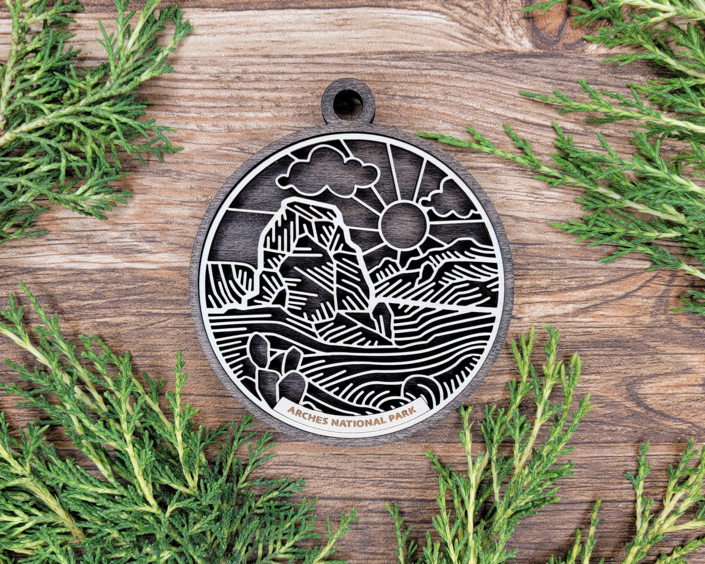 Arches National Park Line Art Ornament
