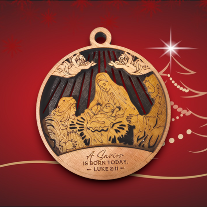 A King is Born Ornament - A Savior Is Born Today
