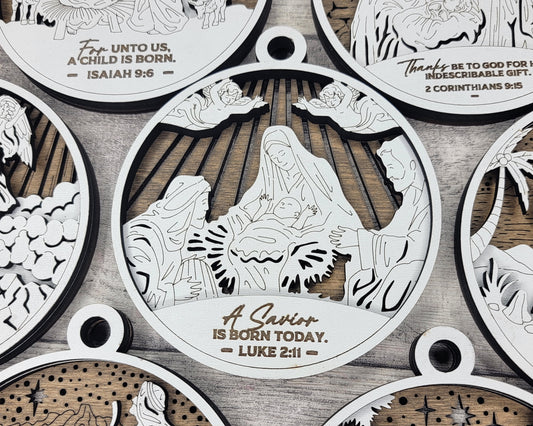 A King is Born Ornament - A Savior Is Born Today