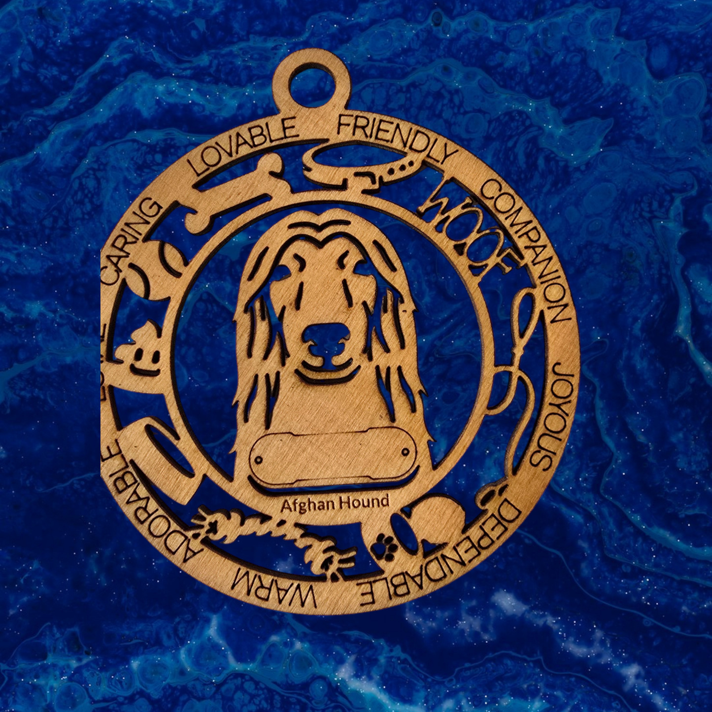Afghan Hound Dog Ornament (01)