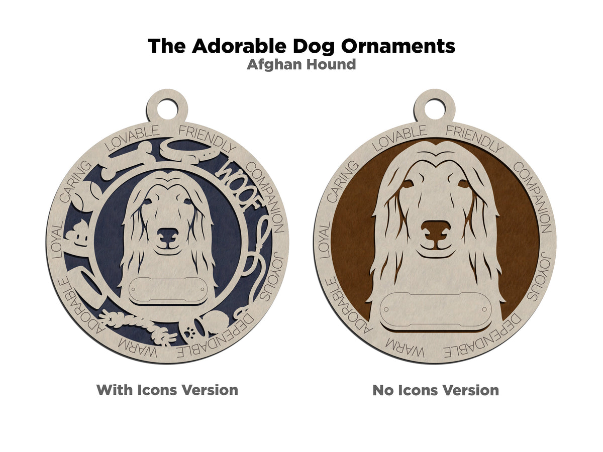 Afghan Hound Dog Ornament (01)