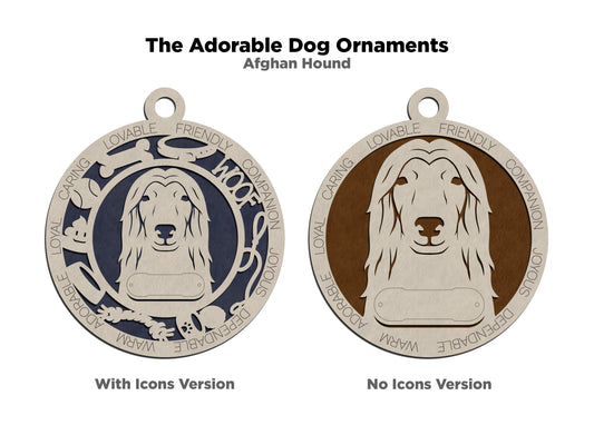 Afghan Hound Dog Ornament (01)