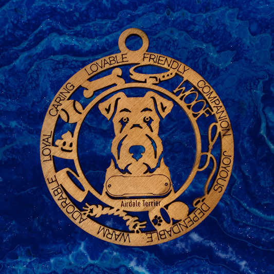 Airedale Terrier Dog Ornament (02)