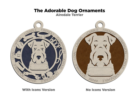 Airedale Terrier Dog Ornament (02)