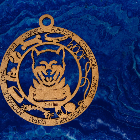Akita Inu Dog Ornament (03)