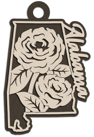 Alabama State Flower Christmas Ornament