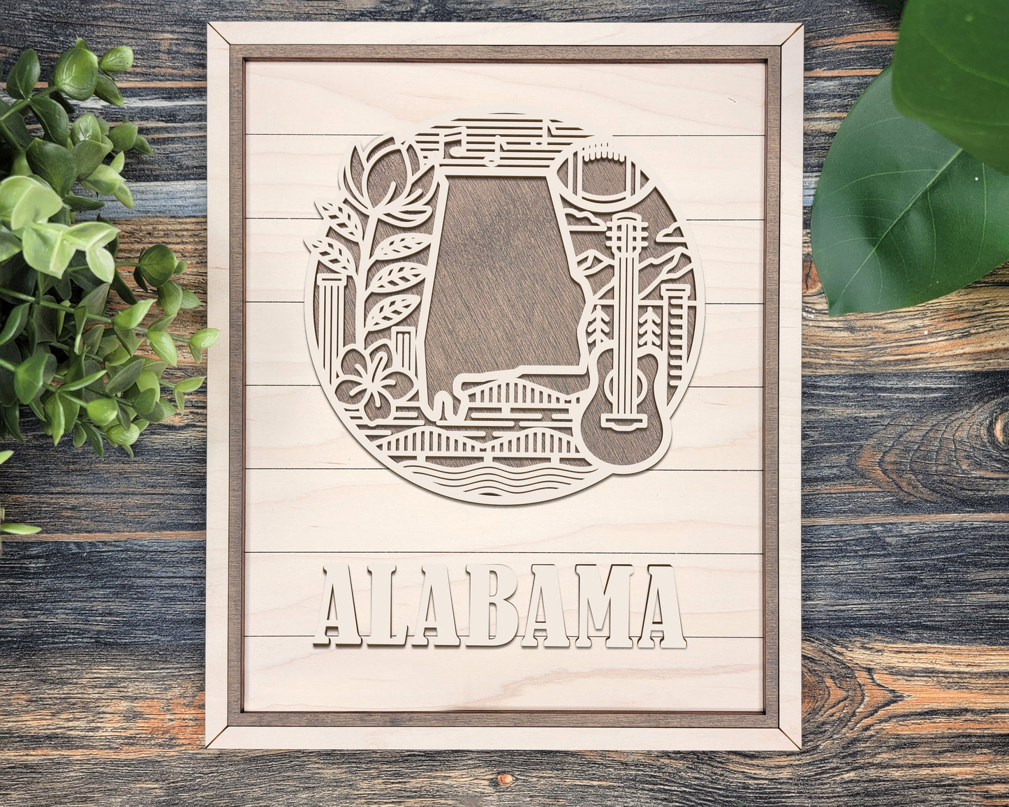 Alabama State Heritage Frame Pop Sign