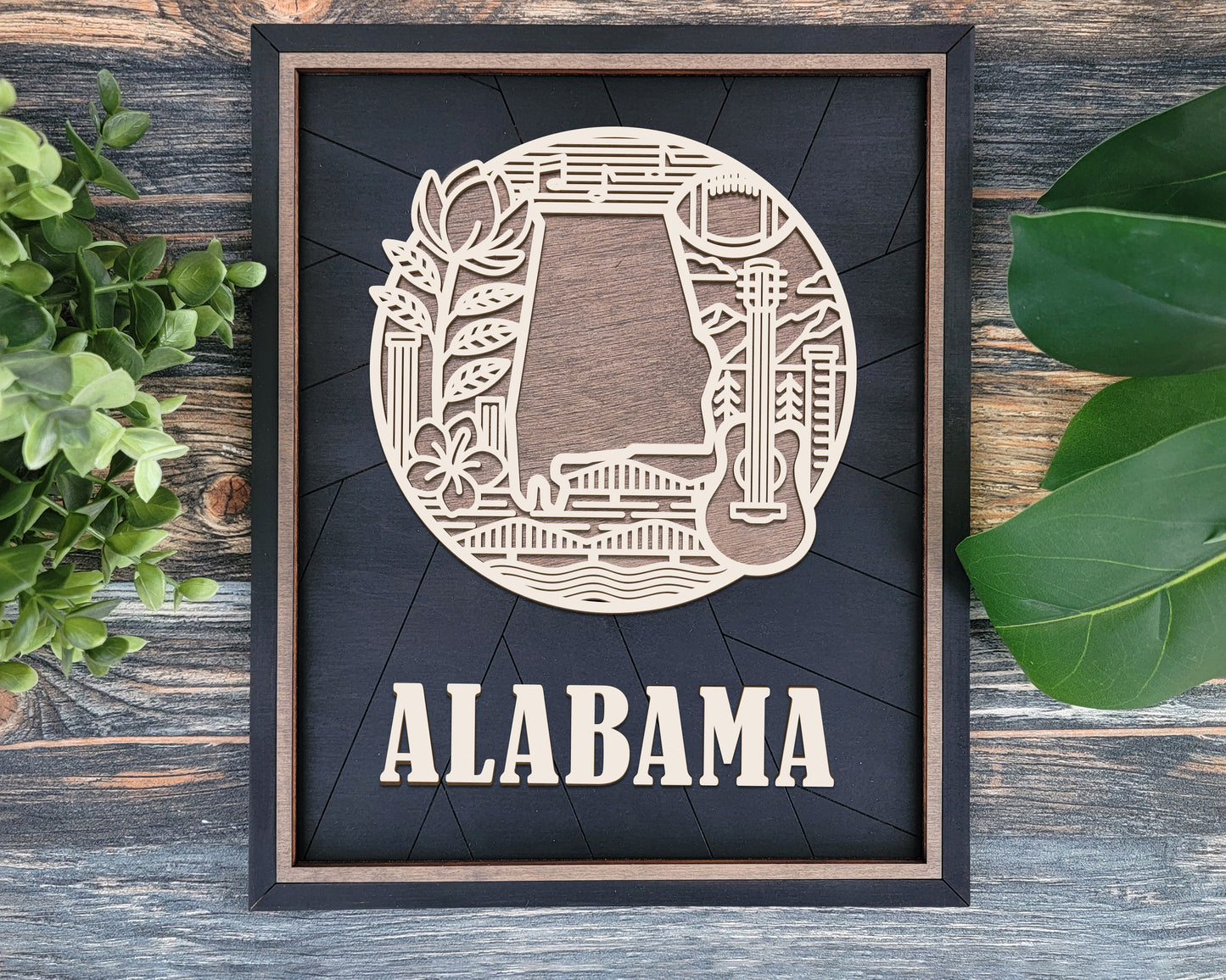 Alabama State Heritage Frame Pop Sign