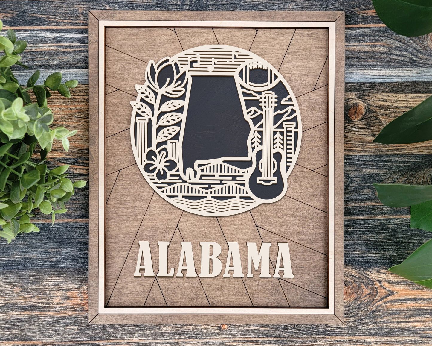 Alabama State Heritage Frame Pop Sign