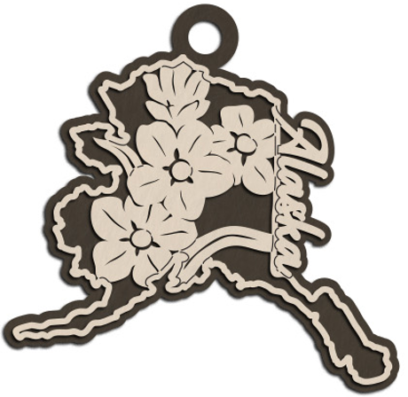 Alaska State Flower Christmas Ornament