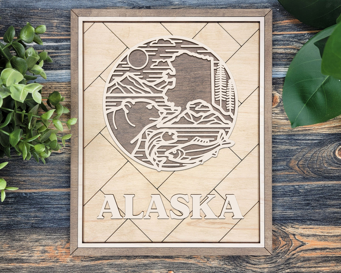 Alaska State Heritage Frame Pop Sign