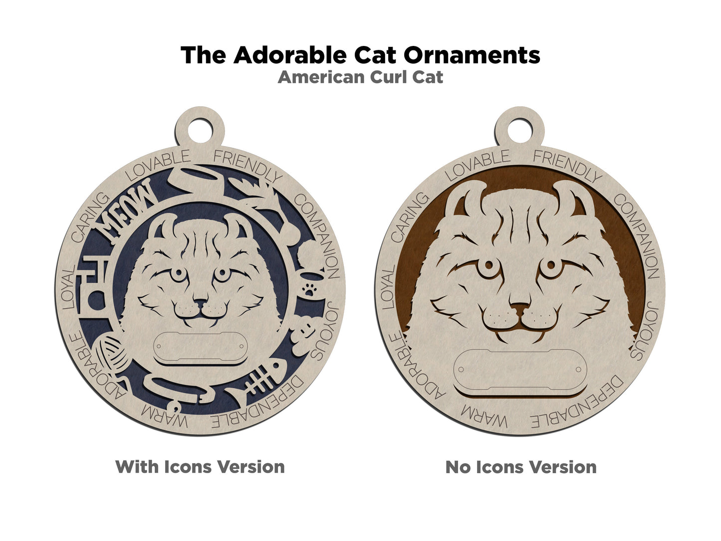 American Curl Cat Ornament