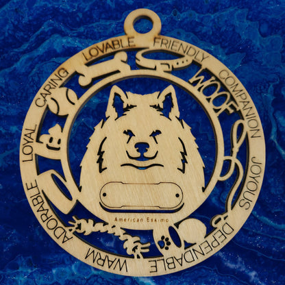 American Eskimo Dog Ornament
