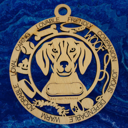 American Foxhound Dog Ornament