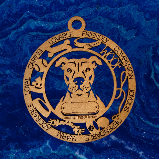 American Pitbull Terrier (Natural) Dog Ornament (09)