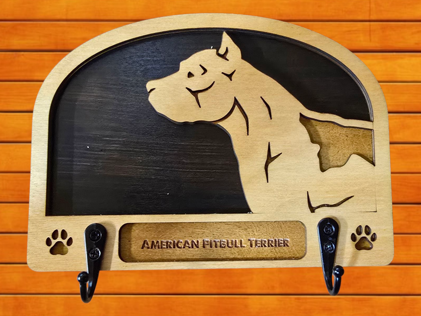 American Pitbull Terrier Cropped Leash Holder