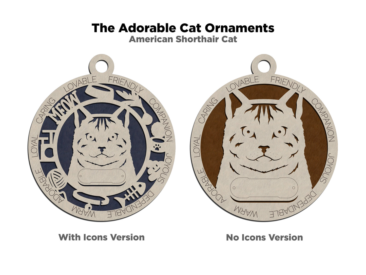 American Shorthair Cat Ornament