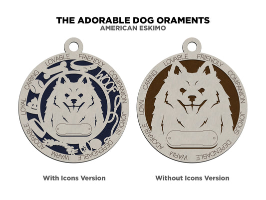 American Eskimo Dog Ornament (06)