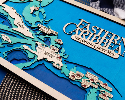 Eastern Caribbean Cruise Travel Map