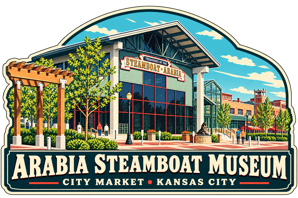 Arabia Steamboat Museum (Building, Vintage Travel Poster)