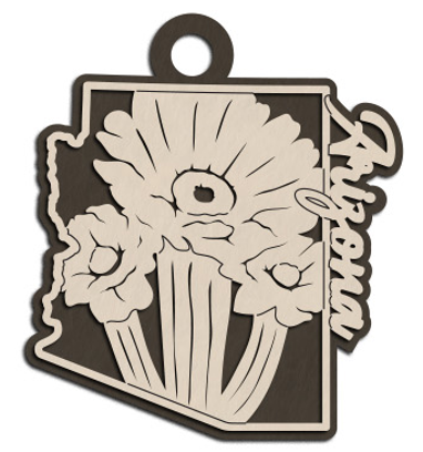 Arizona State Flower Christmas Ornament