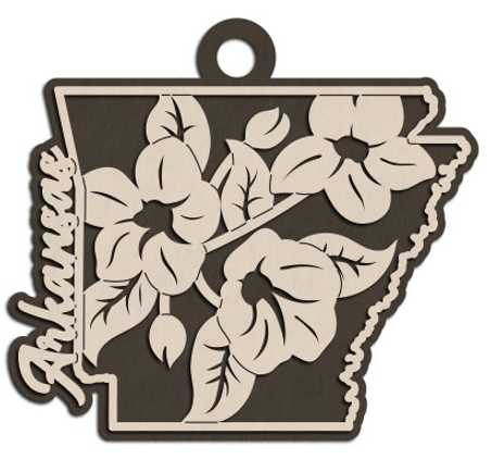 Arkansas State Flower Christmas Ornament