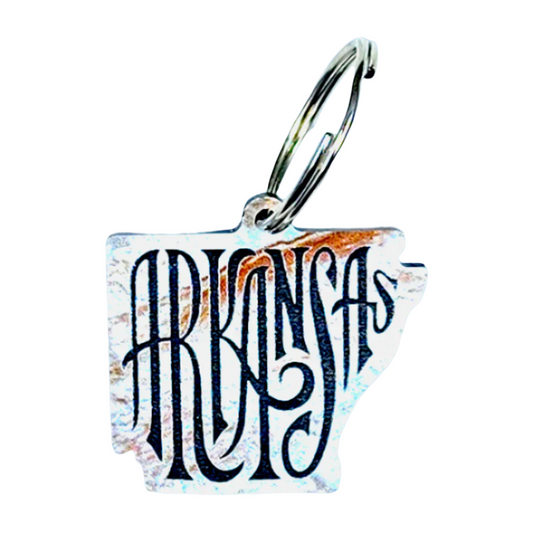 Arkansas Acrylic Etched Keychain