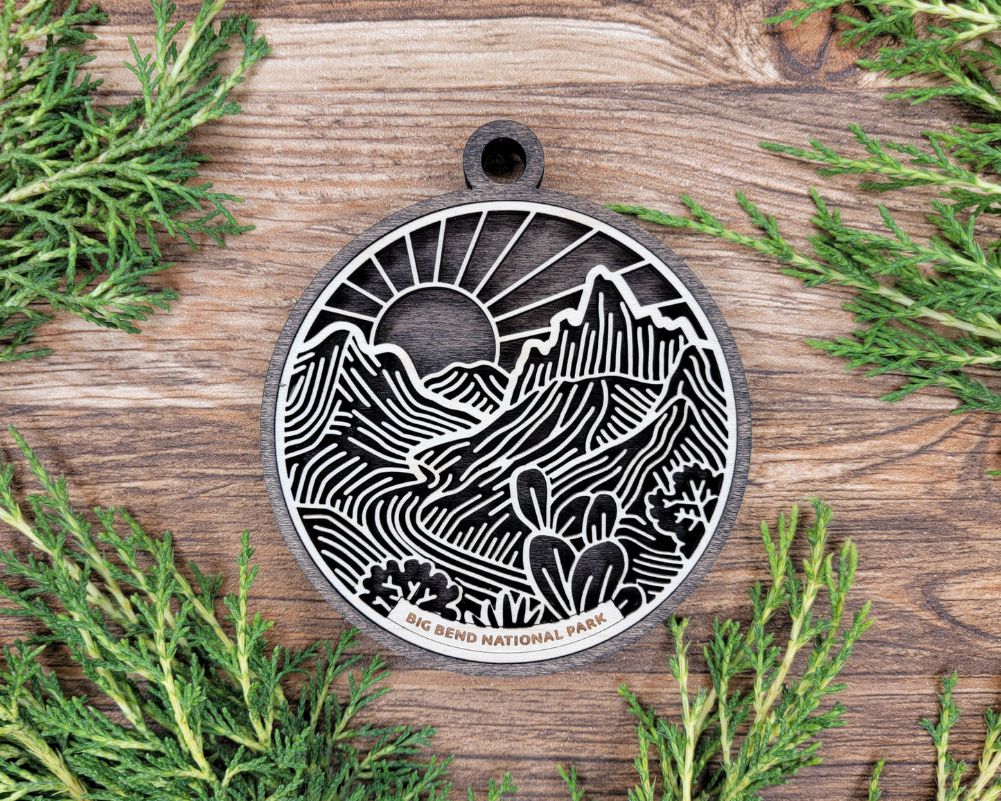 Big Bend National Park Line Art Ornament