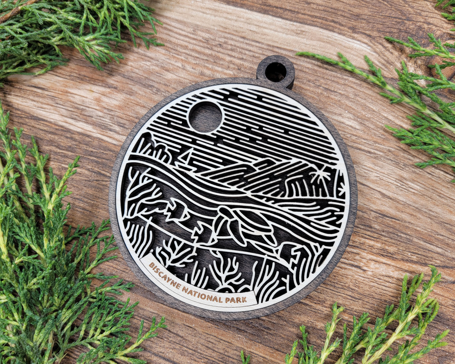 Biscayne National Park Line Art Ornament