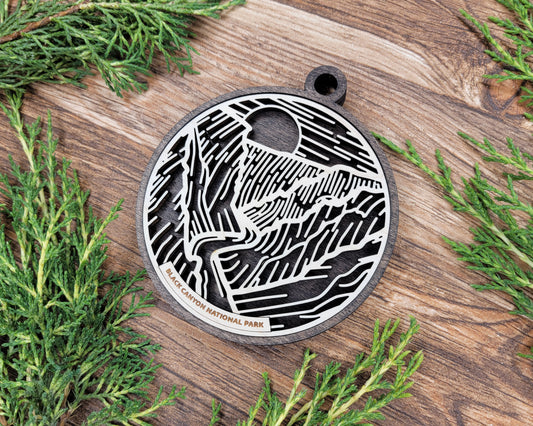 Black Canyon National Park Line Art Ornament