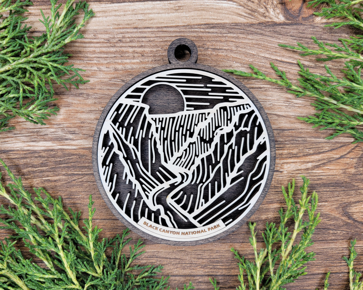 Black Canyon National Park Line Art Ornament