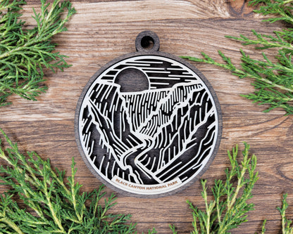 Black Canyon National Park Line Art Ornament