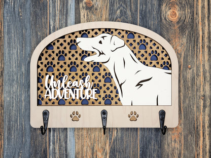 Blue Lacy Leash Holder