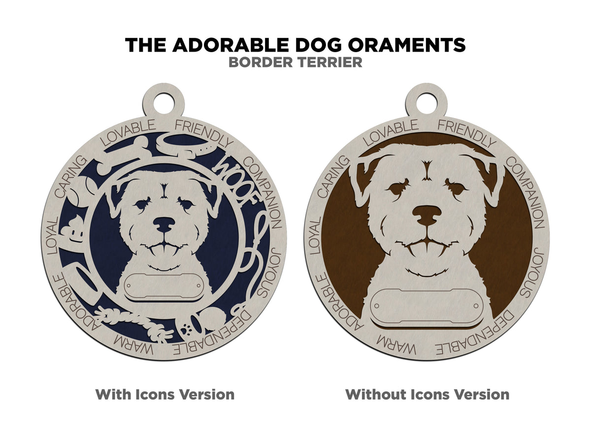 Border Terrier Dog Ornament (34)